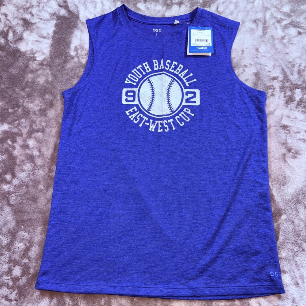 DSG Movement Tank Top Boys L Team Royal‎ Blue NEW Youth Baseball